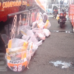 <p>Behind the scenes with Bradley at the British Grand Prix 2006, Donnington.</p>