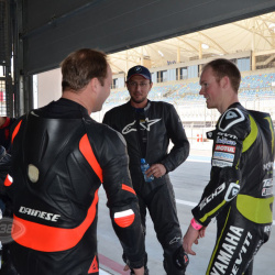 <p>Various images of Bradley advising local riders&nbsp;<span>at the Bahrain International Circuit where he has been riding a specially prepared Yamaha R1 road bike by Pete Beale Racing.</span></p>
<p>Photos courtesy of&nbsp;<strong>&copy;Julia Oakley </strong>and<strong>&nbsp;<strong>&copy;</strong><span>Yusuf Mohammed</span></strong></p>