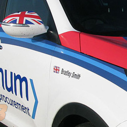 <p>With Bradley now a third of the way through his rookie season in MotoGP, we thought it would be a good time to show you the car he's been using during these european races. Kindly donated by Optimum Procurement/Optimum Fleet Management with custom patriotic vehicle wrap!</p>
<p>Photos courtesy of&nbsp;<strong>&copy;Optimum Procurement</strong></p>