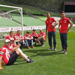 <p>Monster Yamaha Tech 3 Team rider Bradley Smith, along with&nbsp;Michael Laverty,&nbsp;Bryan Staring, Damian Cudlin, Ant West, Jack Miller and Arthur Sissis had the opportunity to meet Melbourne Heart FC defender Patrick Kisnorbo and winger Iain Ramsay at AAMI Park asa media event in the build-up to the Tissot Australian Grand Prix.</p>
<p><span>Photos courtesy of&nbsp;</span><strong>&copy;Monster Yamaha Tech 3</strong></p>