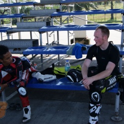 <p>Bradley riding supermoto <span>at the Speedway <span>PLUS Circuit in USJ, Subang Jaya,&nbsp;</span></span>Malaysia as part of he pre-season training. Special thanks to Chear Motor for sponsoring the bike and hospitality.<br /><br />Photos courtesy of&nbsp;<strong>&copy;Chear Motor &amp;&nbsp;<strong>Allan Smith</strong></strong></p>