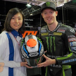 <p>Bradley commisioned a special edition Shoei helmet for his appearance in Japan this weekend.<br /><br /> <strong>Bradley Smith:</strong><em><br />"I will be wearing a special helmet at Motegi which I hope the Japanese fans will appreciate."</em></p>