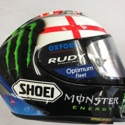 <p>Bradley commisioned a special edition Shoei helmet for his appearance at Silverstone earlier in the year. Sadly due to the injury he sustained whilst riding in the World Endurance Championship he did not have the opportunity to use it until now.</p><p><br></p><p>Bradley Smith:<em><br>"I will be wearing a special helmet at Motegi which I hope all my fans will appreciate."</em></p>